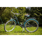 Dámsky retro bicykel Hliníkový 28" Cossack Exclusive 3-prevodový 17" Grafitovo-mätový